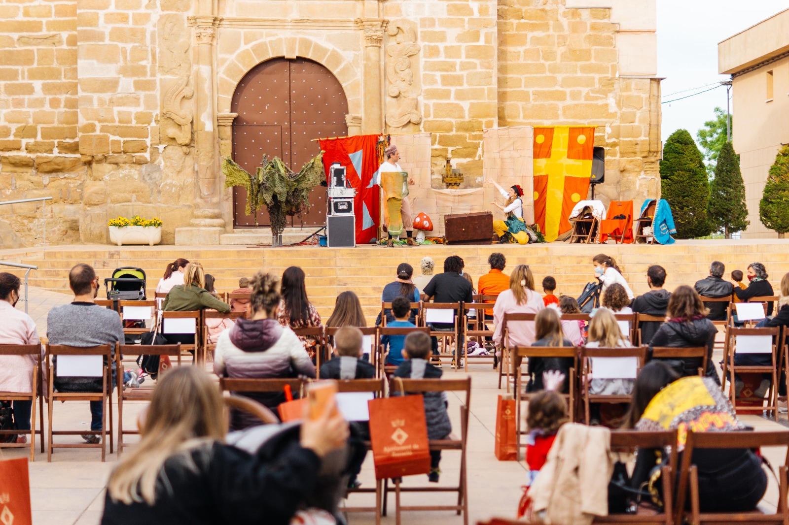 Imatge de la representació de la Llegenda de Sant Jordi